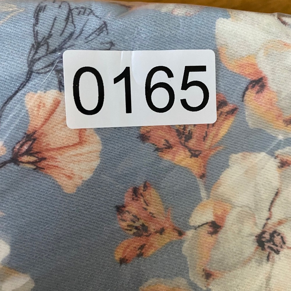 NINE WEST Chrystie‎ Capri Jeans Women's Floral Dogwood Print Blue Size 12 - Picture 12 of 12